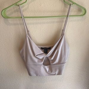 Nude crop top